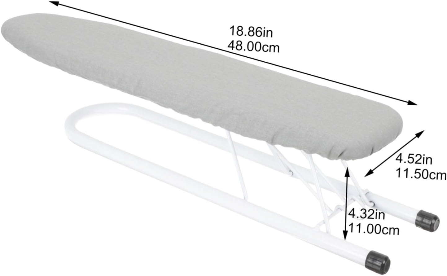 Mini Ironing Board Tabletop with Breathable and Stable Thickened Pole Compact Home Ironing Sleeve Board for Collars Sleeves Foldable Tool for Living Bedroom Dormitory Use