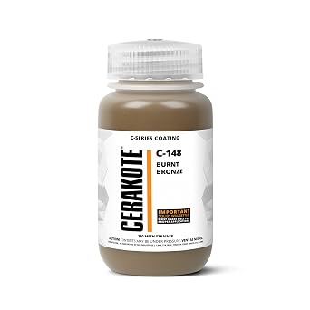 CERAKOTE  Air Cure C-Series Coating- Our Ceramic Technology Combines Performance with Color on All- Metals, Polymers, More Burnt Bronze C-148, 4oz Tester