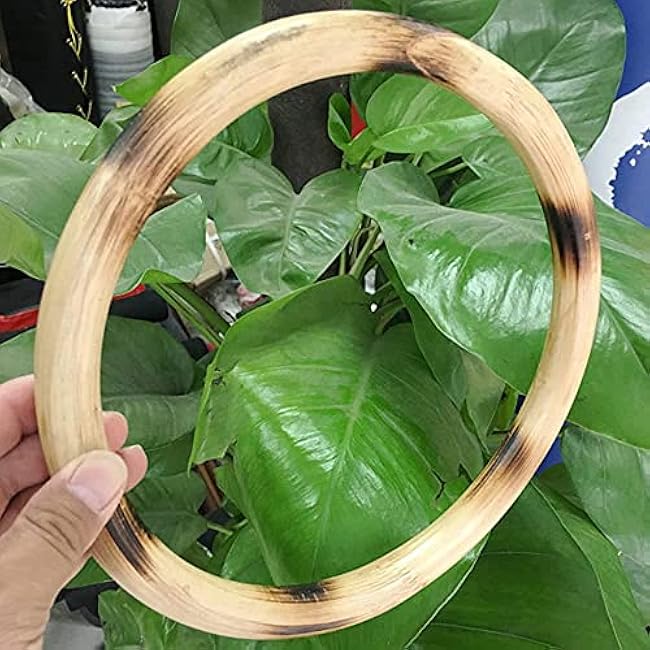 ALFEEL Wing Chun Rattan Ring - Natural Wood Rings Wing Tsun Kung Fu Wrist Hand Strength Training Equipment Yewen Sau Sticky IP Man Siu Lum Kung Fu Rings - Rattan 9 inch
