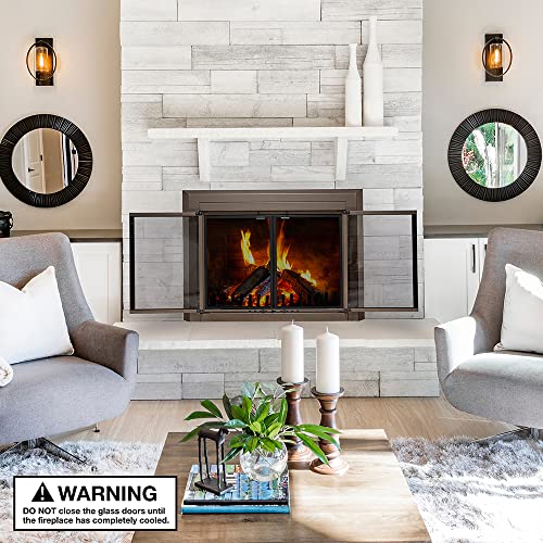 Image of UniFlame Logan, Cabinet-Style Fireplace Doors, Oil Rubbed Bronze, Small