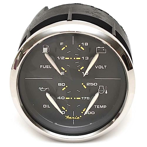 Faria Boat Multifunction Gauge GFC063A | Kronos Black Silver