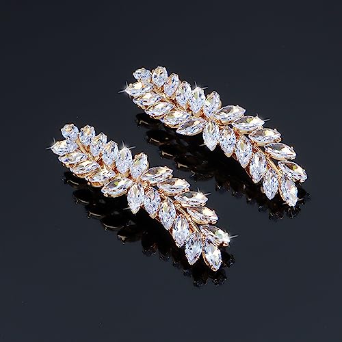 Pinza para cabello con cristal dorado WHAVEL miniatura 4