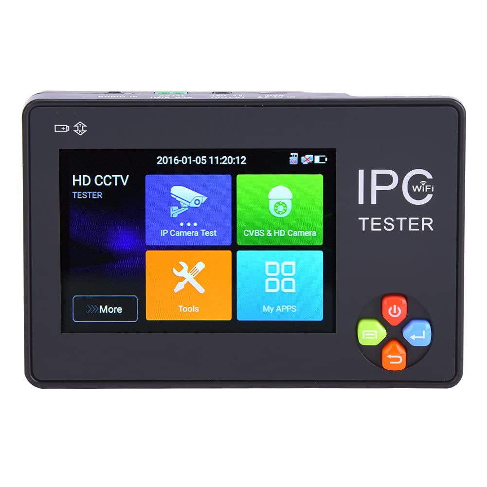 Tester IPC da 3,5 pollici con touch screen H.265 4K IPC1600ADHplus per telecamere IP TESTER AHD CVI-TVI 100 V-240 V HD Touch Screen