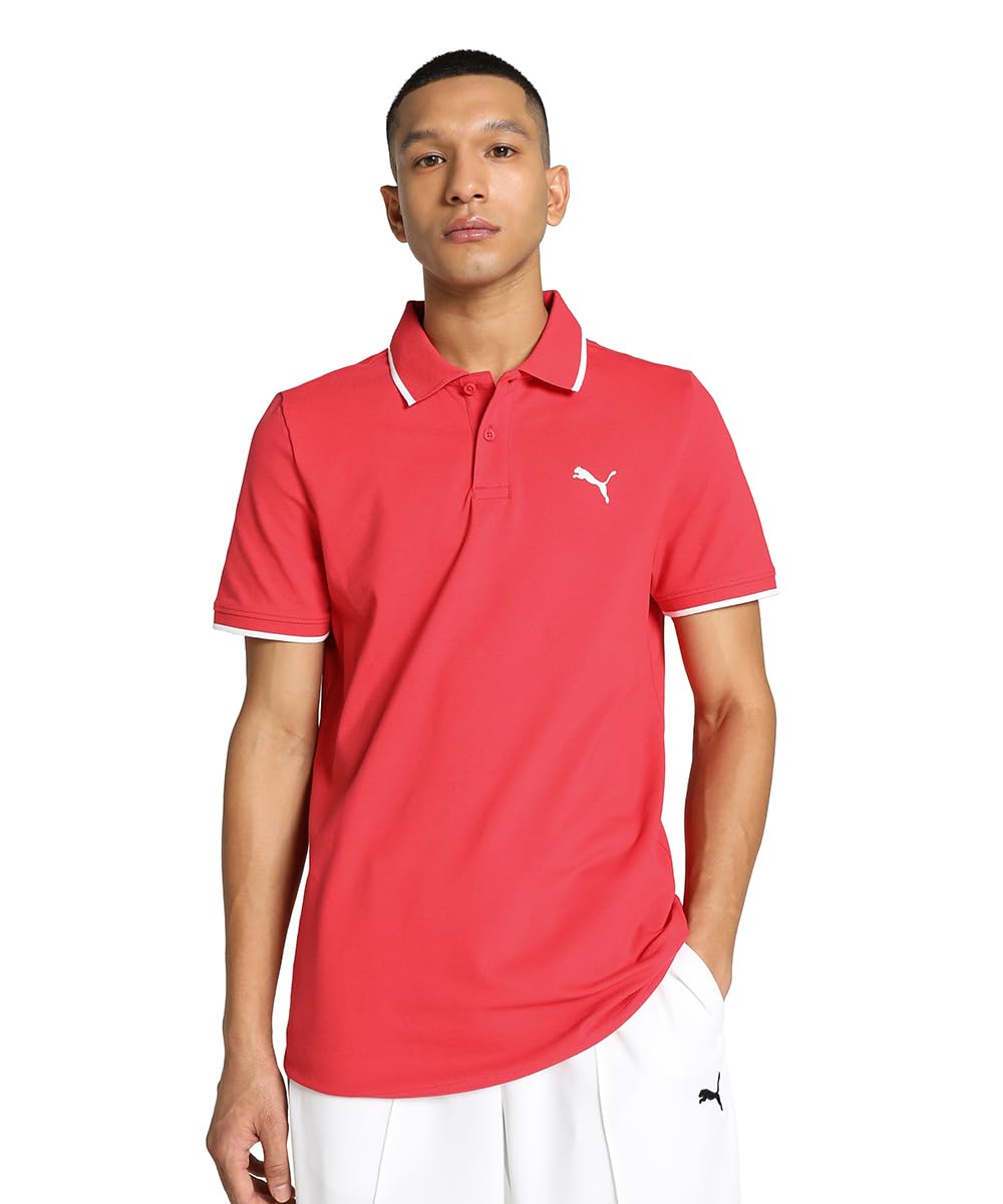 puma Men Tipping Collar Pure Cotton Slim Fit Polo T-Shirt-picture-20