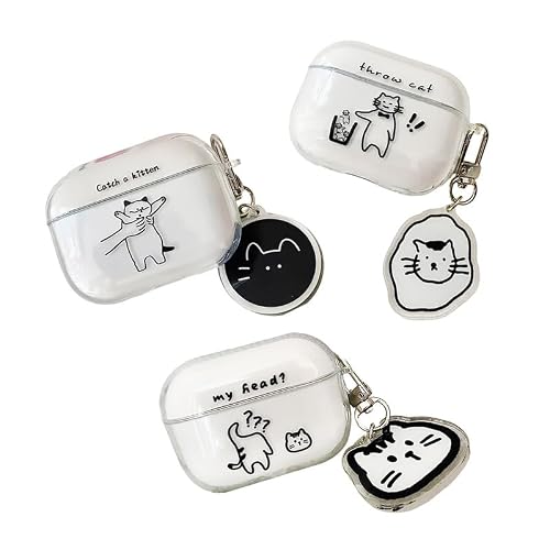 AirPods Pro 3 �P�[�X �� �����グ�˂� �ϏՌ� �J���r�i�t�� AirPods pro ��3���� �p �l�R�ƃC�k ���₵�n (TPU�z���C�g AirPods Pro3�p)