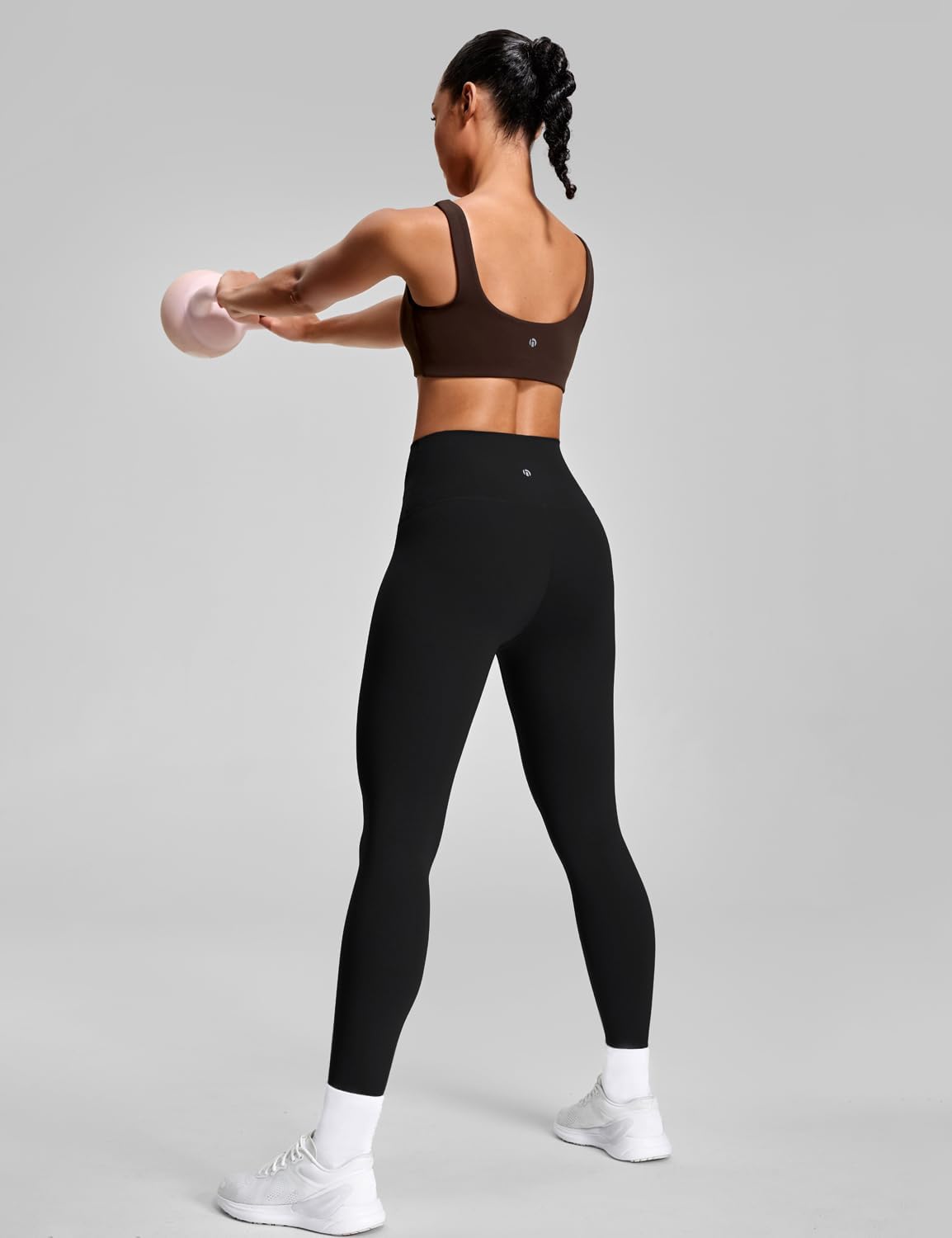 HeyNuts Pure&Plain x Workout Pro Leggings 25'', Compression High Waisted 7/8 Workout Pants - Image 6