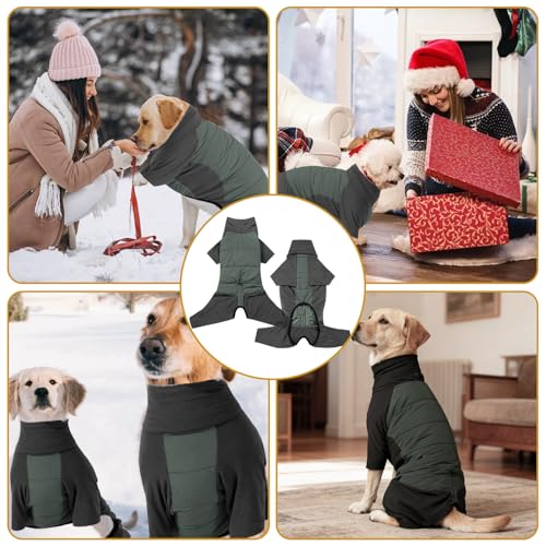 Hundemantel Winter, Winter Hundemantel mit Beinen, Winteroverall für Hunde, Wasserdichter Hundem-antel, Hundem-antel mit Beinen, Warm Hundepullover Fleece, für kleine, mittelgroße und große Hunde (M)