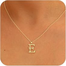 ASCOMY Initial Necklaces for Women 14K Gold Plated Initial Necklace Dainty Bow Letter Necklace Cute CZ Bow Letter Pendant Personalized Alphabet A-Z Name Necklaces Gold jewelry Gifts for Women