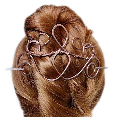 Copper Crown Hair Barrette Metal Hair Clip Hair Pin Hair Stick Hair Jewelry For Thick Hair Women Gift #TOP13