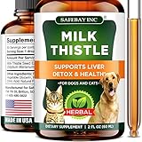 SAFEBAY INC Milk Thistle for Dogs & Cats - Pet's Liver Support & Detox Supplement - Made in The USA...