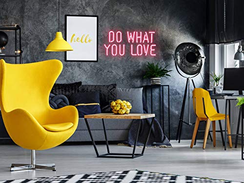 Do What You Love Neon Sign Neon Signs Neon Lights Halloween Signs Neon Wall Signs Pink Neon Room Lights Custom Neon Words for Wall Bedroom Room Apartment Studio Party Christmas Decor - Thumbnail 5