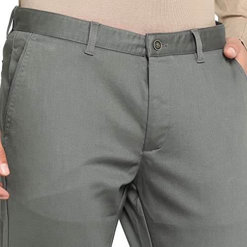 Image of blackberrys Solid Polyester Cotton Slim Fit Mens Work Wear Trousers
