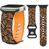 【Modèles compatibles】Notre bracelet de montre en silicone Halloween est compatible avec Apple Watch Ultra/Ultra2 38mm 40mm 41mm 42mm 44mm 45mm 46mm 49mm Series SE/10/9/8/7/6/5/4/3/2/1, fonctionne avec toutes les versions antérieures d'Apple Watch.
