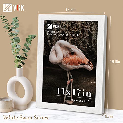Image of VCK 11x17 Picture Frame, White Wood Poster Frames for Wall Display, 2 Pack