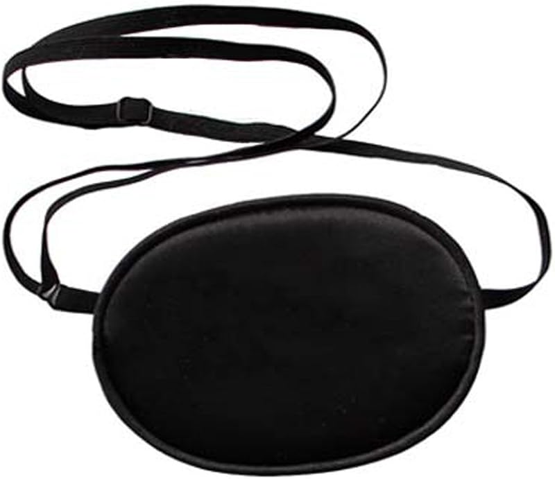 Máscara de seda para os olhos HugeDE, preta, ajustável, 1 unidade