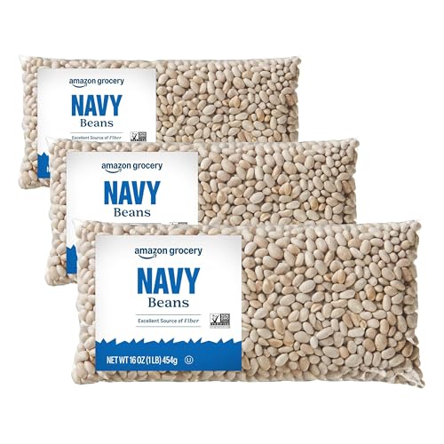 Amazon Grocery, Navy Beans, 16 Oz (Pack of 3) - image 1