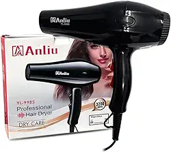 Secador Profissional De Cabelo 3200W 110V Preto Com Jato De Ar Frio Instantâneo, 3 Temperaturas, 2 Velocidades E Design Ergonômico Para Cabelos Lisos, Ondulados E Cacheados