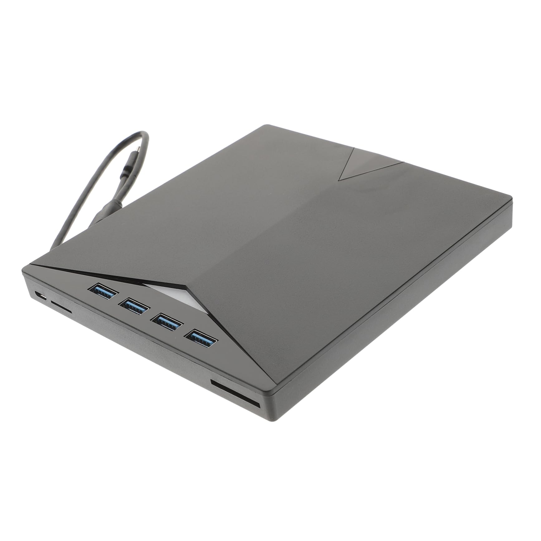 KALLORY External DVD Writer Drive USB Type C Portable Optical Drive with Slip Pad Multi Function CD DVD Burner Compatible with Laptop Desktop for Video Playback and System Installation-image-0