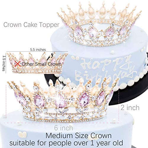 Losophy Diademes Et Couronnes Pour Femme Couronne De Gateau D Anniversaire En Cristal Dore Pour Bal De Promo Reine De Princesse Diademe Pour Femme Diademe De Mariage Et De