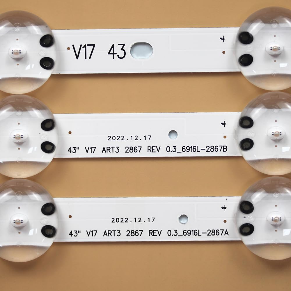 43LJ614V Pieza de Repuesto de TV con Tira de retroiluminación LED para V17 43 6916L-2867A 43LV340C 43UJ6565 E74739 43VH6100 43UJ655V AGF78709801 43UJ675V
