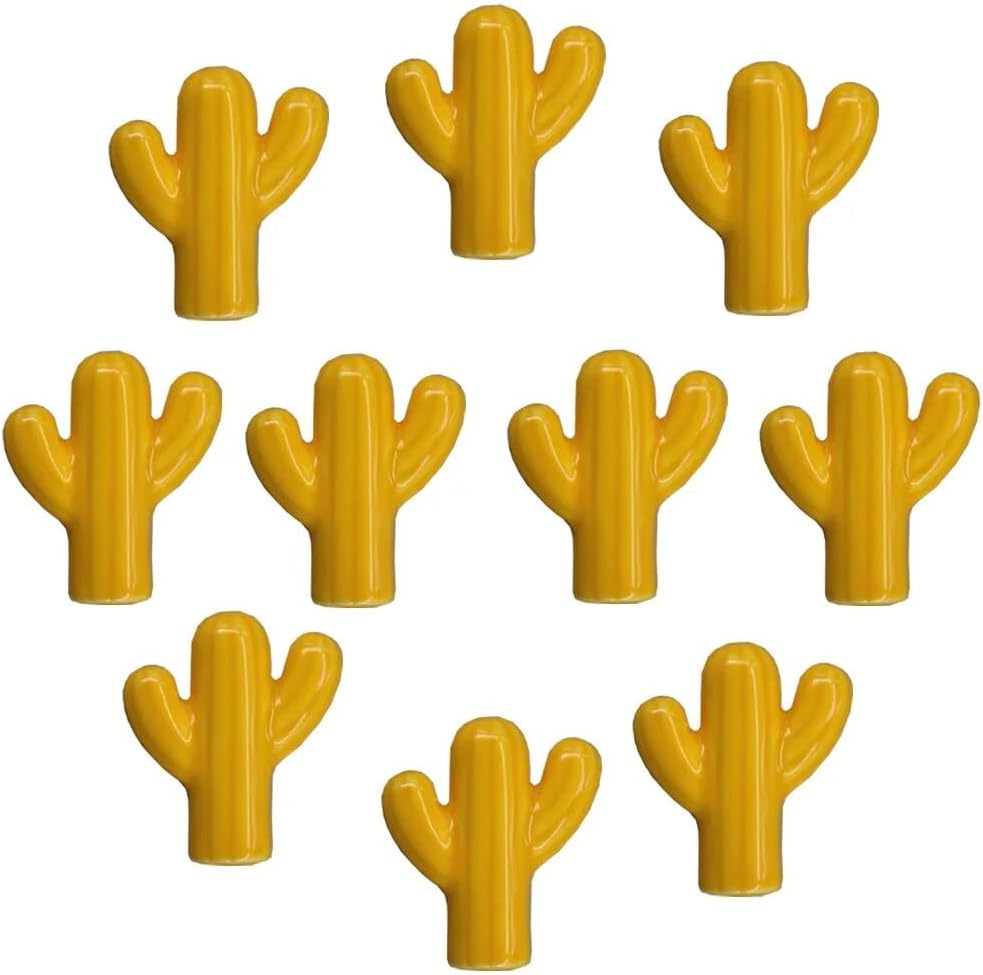 Southst 10pcs Drawer Knobs, Cactus Shape Door Knobs, Creative Handles for Nursery Cupboard/Cabinet/Wardrobe/Drawer - (Color: Blue)
