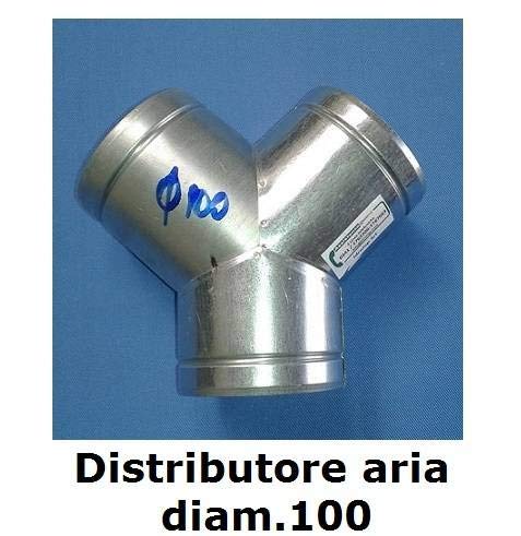 Raccordo a Y diam.100 mm.Distributore per Aria Calda, Fredda e Ventilazione