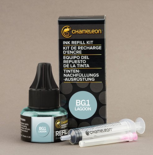 Chameleon Art Products, Ink Refill, Lagoon BG1, Complete Refill Kit - 25 ML
