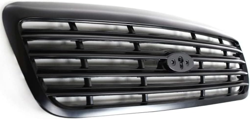 For Ford Crown Victoria Grille Assembly 1998-2011 | Painted Black Shell & Insert | w/Police | Plastic | FO1200379 | XW7Z8200AAA