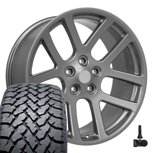 OE Wheels DG51 22x10 Set(4) Gunmetal 5x139.7 & TBB Tires & TPMS