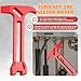 4-in-1 Emergency Tool – Gas & Water Shut Off Wrench, Non-Sparking Pry Bar, Earthquake Survival – Firefighter-Designed, Heavy-Duty Alloy (Red)