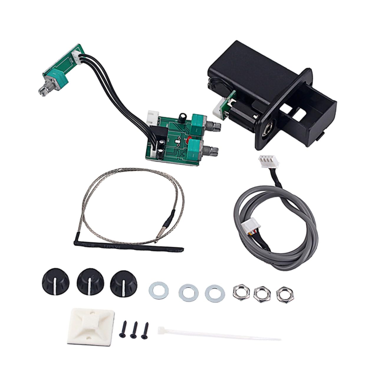 ibasenice 2pièces Système De Préamplificateur Avec Égaliseur Bandes Pour Guitare Acoustique Et Basse Pickup Noir
