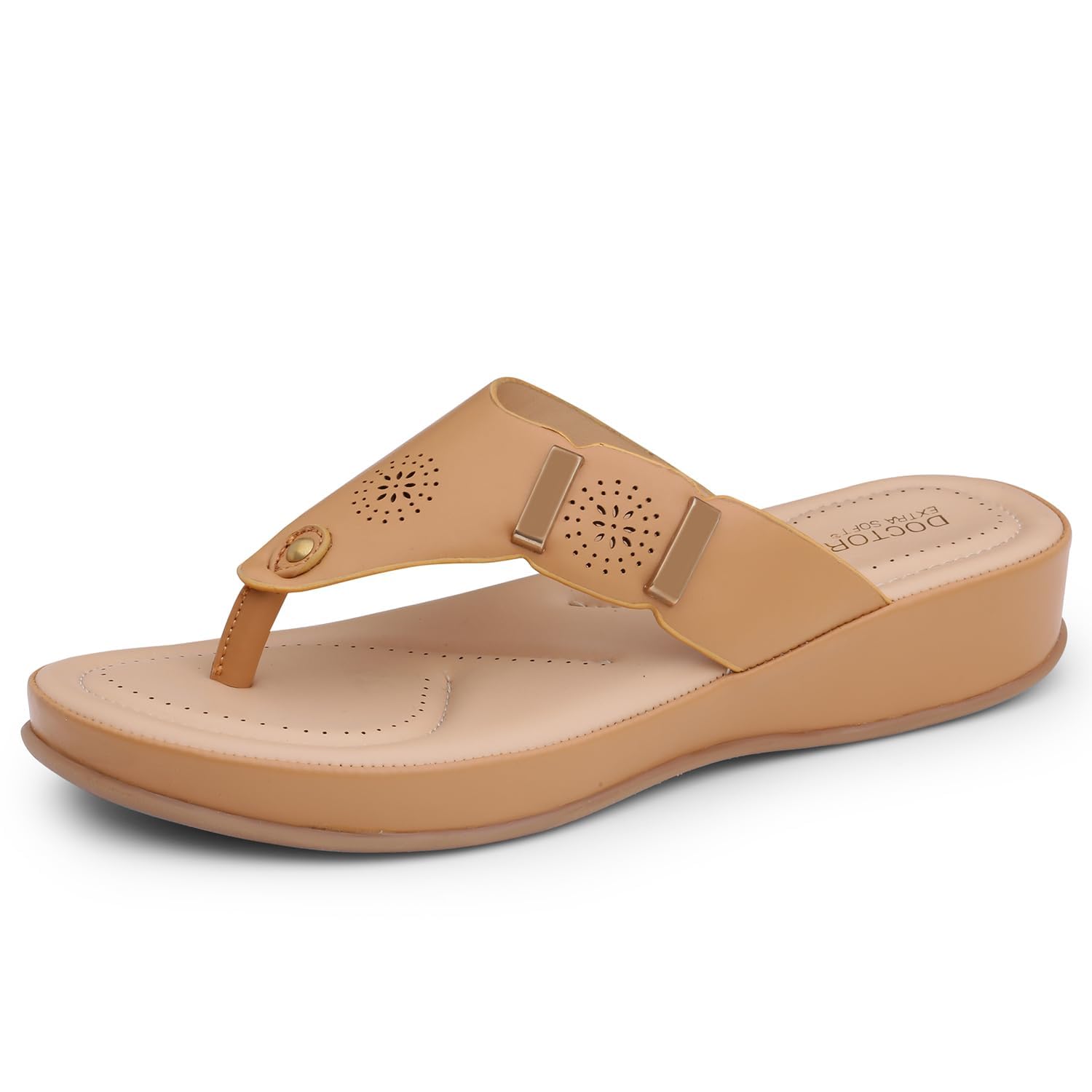 Women's Comfortable Memory Foam Thong Doctor Slippers/Flip-Flops|Fashionable Casual & Stylish|Lightweight & Breathable|Outdoor Synthetic Casual Chappals Sandals Ladies & Girls D-617-image-46
