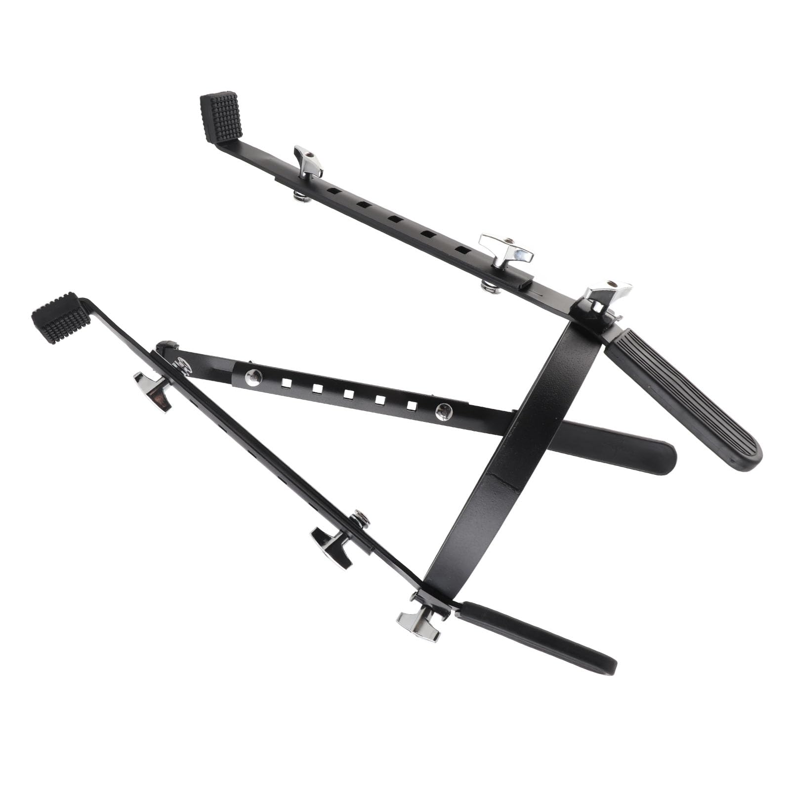 Naroote Soporte de Tambor de Conga de Hierro Ajustable para Prácticas de Interpretación Negro, Durabilidad Superior para Todos los Tamaños, Compatibilidad Universal para Base de Tambor, Ideal para