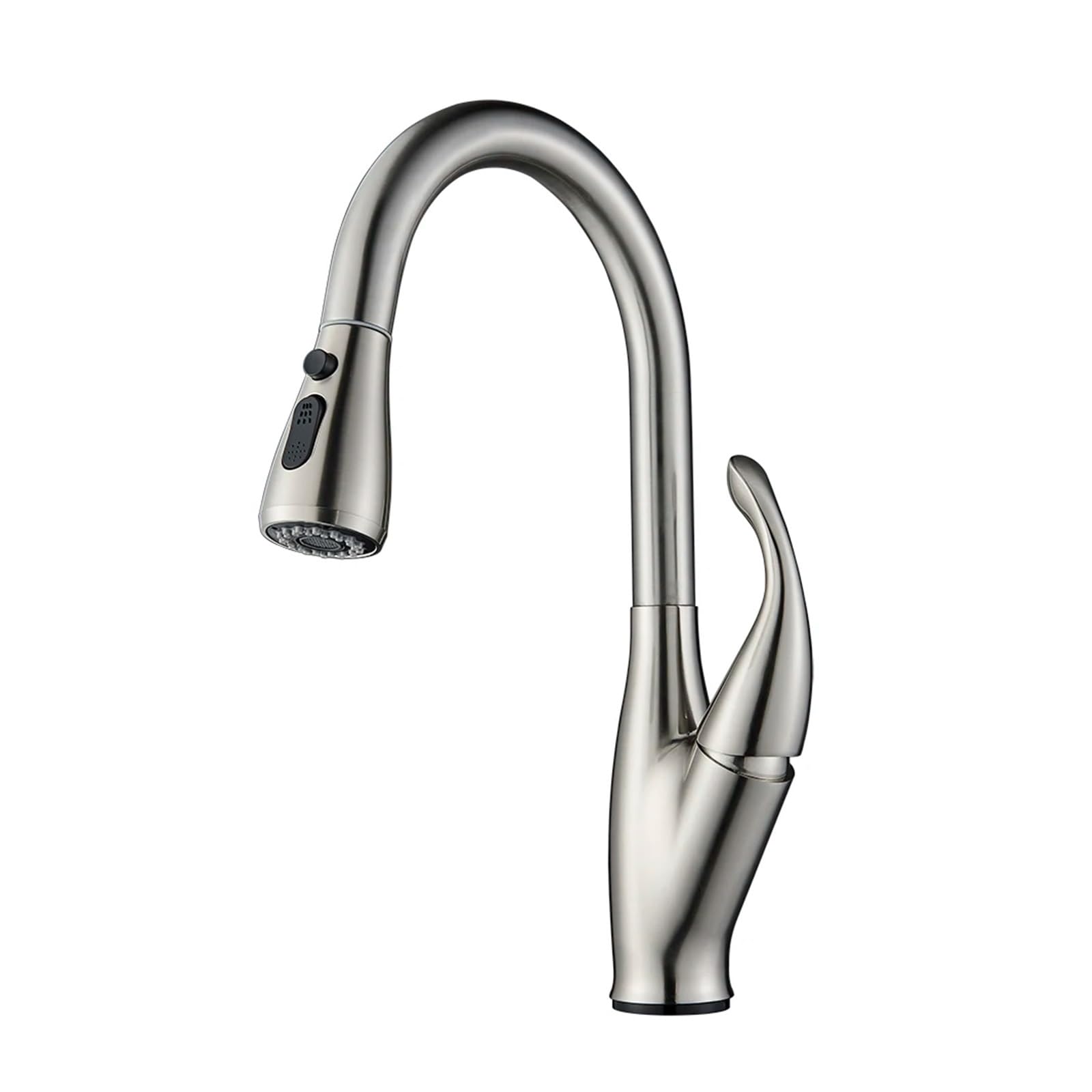 MXXQRHF Kitchen Faucet Pull-Out Sink Faucet 360 Degree Swivel, Countertop Mount, Dual Mode Spout, Hot/Cold Water Mixer, Black/Chrome,Bathroom Vanity Mixer