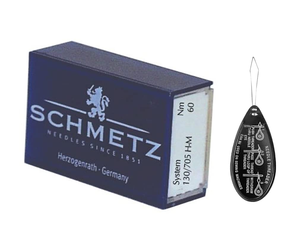 Microtex (Sharp) Sewing Machine Needles, Box of 100, Size 60/8, Includes Large Needle Threader