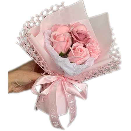 Amazon 母の日用の石けんフラワーバラの形枯れない花 バラ型 枯れない花 造花 花束 石鹸花 ギフト メッセージカード付き贈り物 お見舞い お祝い入学 卒業 結婚祝い 記念日 誕生日 プレゼント 女性 造花 オンライン通販