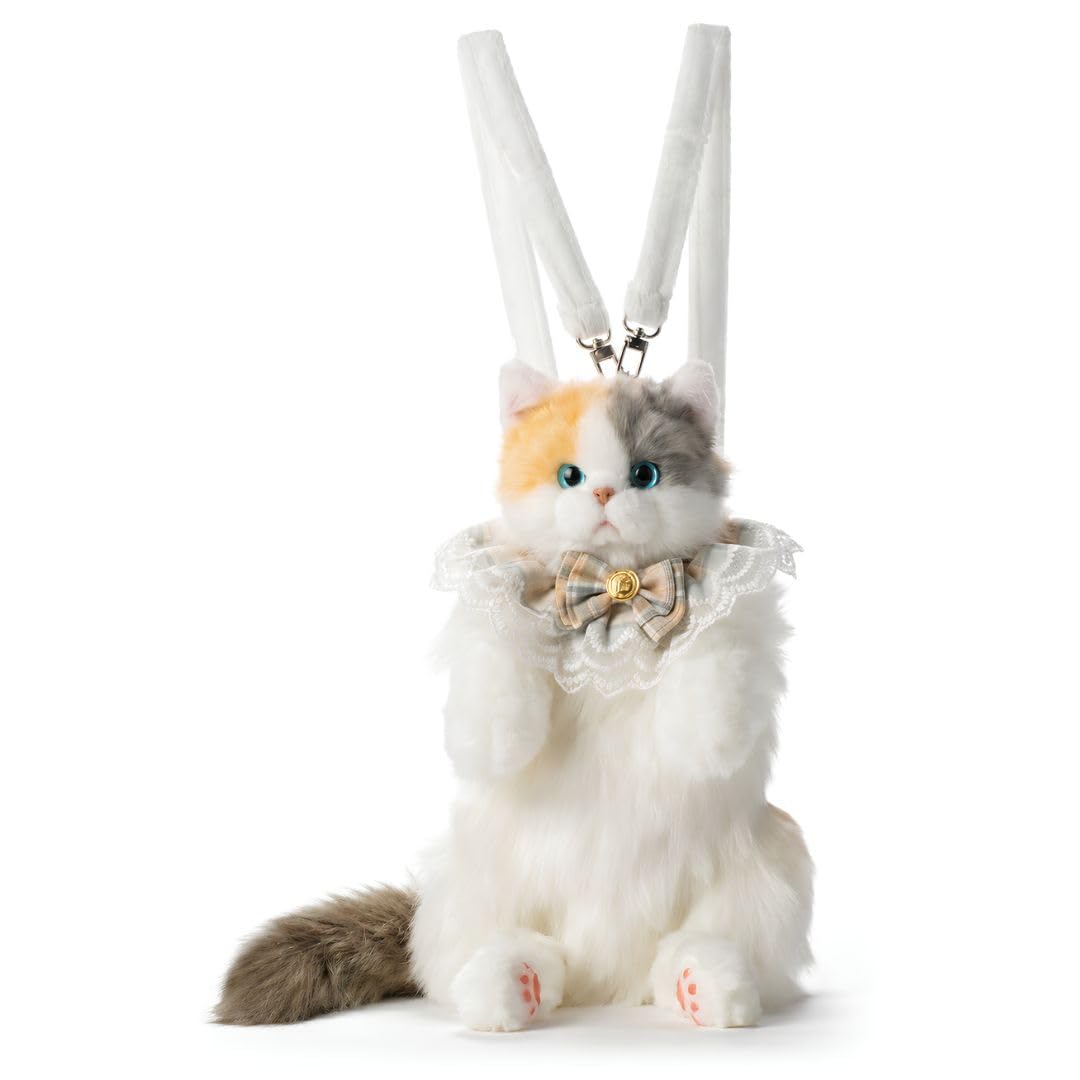 Cute Realistic Cat Plush Backpack for Girls Women Kids, Stuffed Animal Kitty Bag with Meow Sound, Adjustable Shoulder & Crossbody Straps, Backpack for Travel School College-picture-54