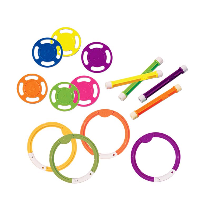 3-in-1 Underwater Swimming Pool Diving Discs, Sticks and Rings Game Set