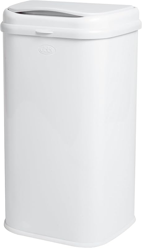Stainless Steel Venti Diaper Pail, No Special Bag, Odor-Locking, White | Award-Winning Registry Must-Have, Rubber Seal Locks in Odors, Holds Up To 75 Newborn Diapers, Modern Nursery Essential