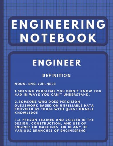 Engineering Notebook Definition Of A Engineer: Graph Paper, Quad Ruled,120 Sheets, Work Home School Lab Supplies for Engineers Designers Architects v28 image 2