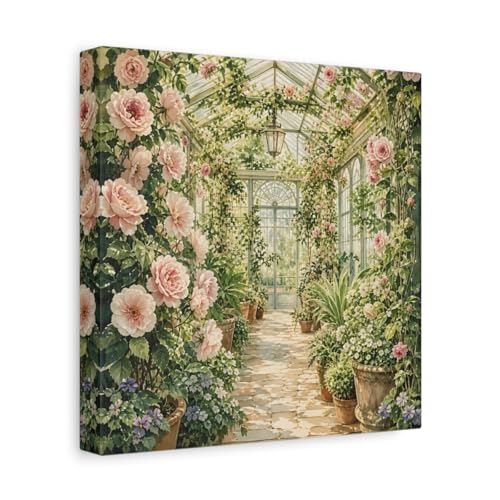 Toile serre florale souvenirs d'antan atmosphère douce et rétro salon