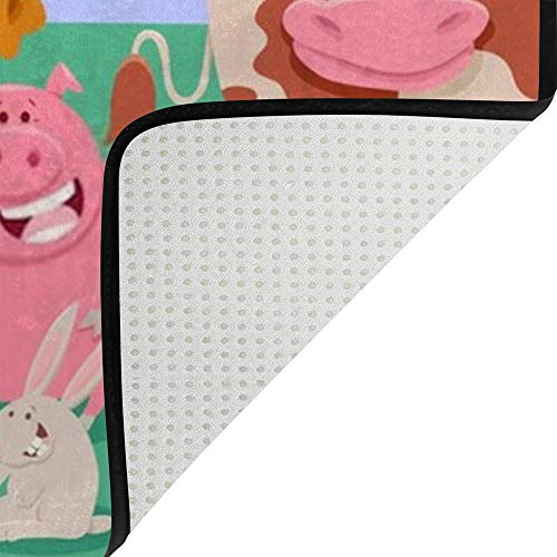 Tapis de maison CHEHONG design moderne illustration de la ferme en polyester 160x120cm