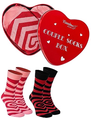 Chaussettes pour couples Rainbow Socks novelty en lot de 2 paires