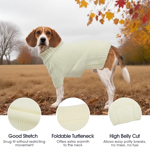 Image of Great Dane Sweater,5XL Extra Large Sweater for Giant Breed Dogs in Winter | Turtleneck Cold Weather Outfit, For Senior & Short-haired Giant Dog Clothes, Elastic Pullover for Saint Bernard,Mastiff