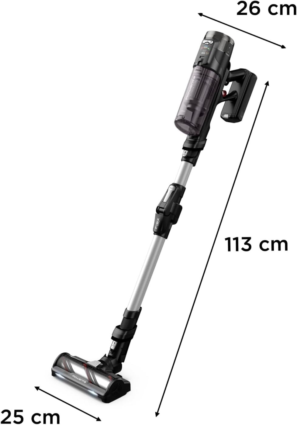 Rowenta X-Force Flex 13.60, kabelloser Akku-Staubsauger, Allergiker-Modell, tiefe Reinigungskraft, Flex-Gelenk, 150 Air Watt, bis zu 60 Minuten Laufzeit, Made in France, RH9A36WV