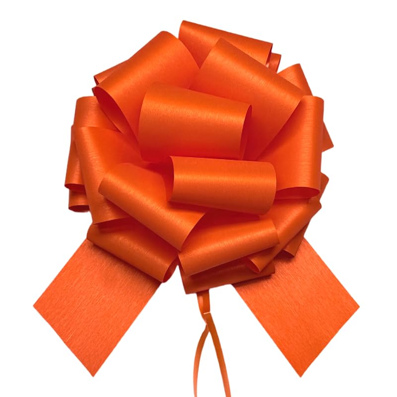 12 Large Orange Gift Bow 1pcs Glitter Big Gift Bow Big Bow for Bike Bow for Present Bow for Large appliances Bikes Table Decorations and Party Events Decoration (Ls-Orange)