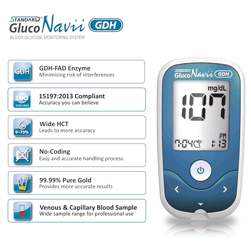 Image of Blood Glucose Monitor with 100 Strips - Glucometer