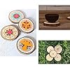 Unfinished Natural Wood Slices 12 Pcs 3.5-4 inch Craft Wood kit Circles Crafts Christmas Ornaments DIY Crafts with Bark for Crafts Rustic Wedding Decoration by William Craft (3.5-4inch) #5