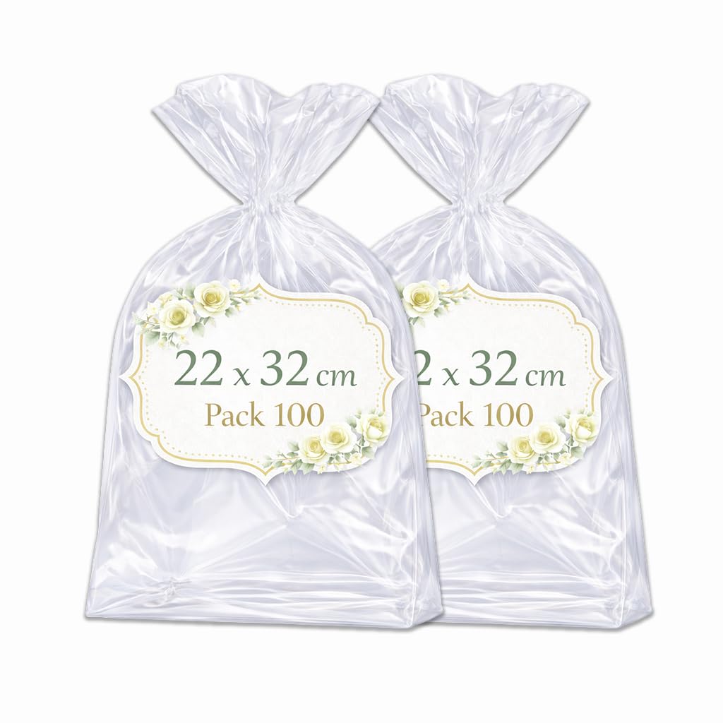 Ofituria Bolsas Celofán Transparente 10 x 15 cm, Bolsas Transparentes para Chuches y Regalos – Bolsas Plastico Transparente para Cumpleaños Infantiles, Galletas y Detalles, 1 Pack (100 Bolsas) — view 39