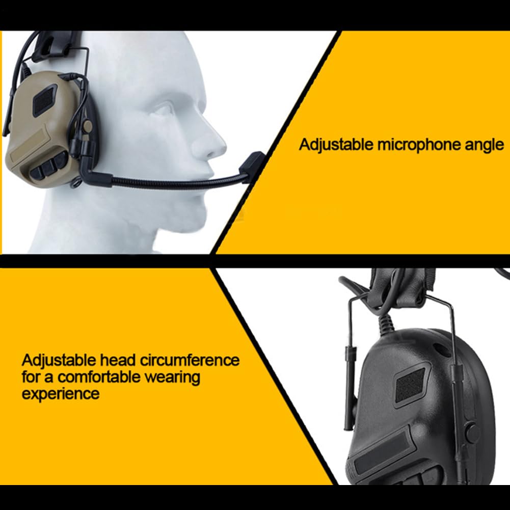 Auriculares de Casco Táctico – Versión con Cancelación de Ruido | Chip de Audio Avanzado 5ª Generación, Diseño Ligero y Extraíble para Entrenamiento, Juegos de Equipo, Equipamiento Militar y Airsoft